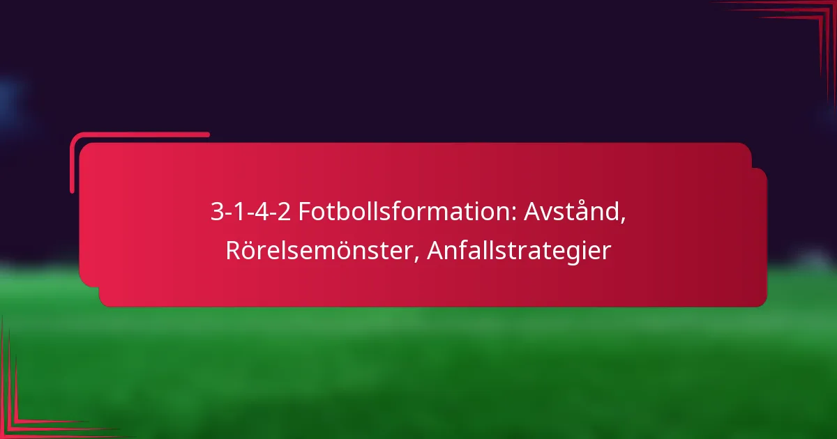 You are currently viewing 3-1-4-2 Fotbollsformation: Avstånd, Rörelsemönster, Anfallstrategier