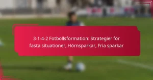 Read more about the article 3-1-4-2 Fotbollsformation: Strategier för fasta situationer, Hörnsparkar, Fria sparkar