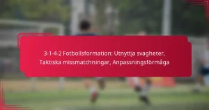Read more about the article 3-1-4-2 Fotbollsformation: Utnyttja svagheter, Taktiska missmatchningar, Anpassningsförmåga