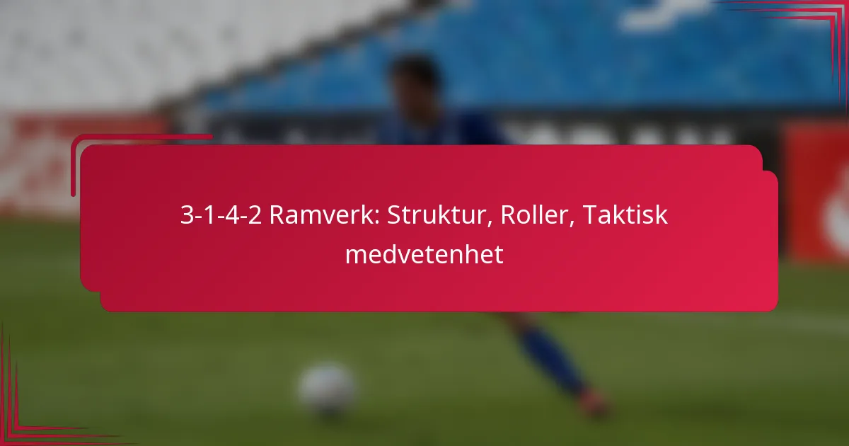 Read more about the article 3-1-4-2 Ramverk: Struktur, Roller, Taktisk medvetenhet