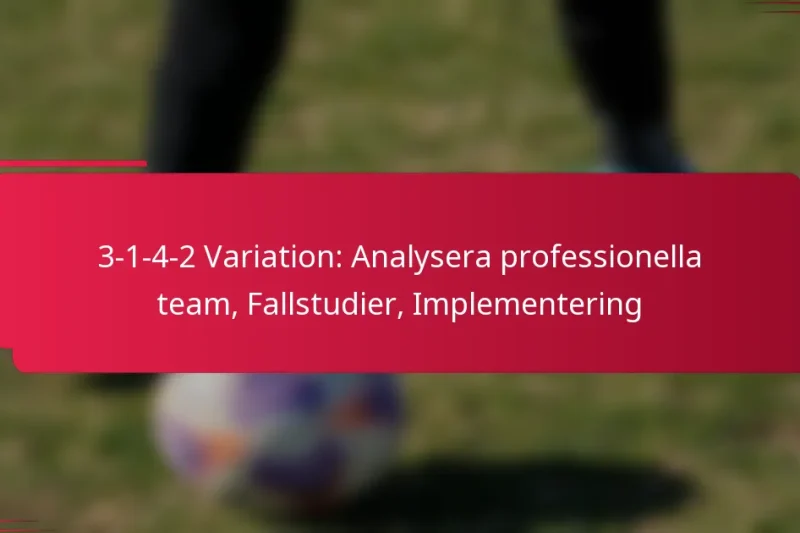 3-1-4-2 Variation: Analysera professionella team, Fallstudier, Implementering