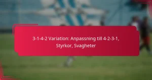 Read more about the article 3-1-4-2 Variation: Anpassning till 4-2-3-1, Styrkor, Svagheter