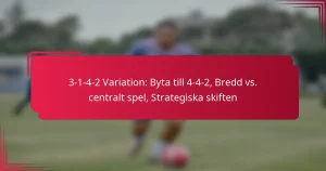 Read more about the article 3-1-4-2 Variation: Byta till 4-4-2, Bredd vs. centralt spel, Strategiska skiften