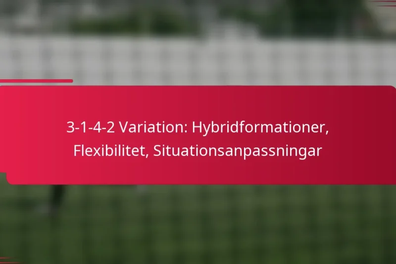 3-1-4-2 Variation: Hybridformationer, Flexibilitet, Situationsanpassningar