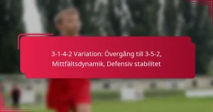 Read more about the article 3-1-4-2 Variation: Övergång till 3-5-2, Mittfältsdynamik, Defensiv stabilitet