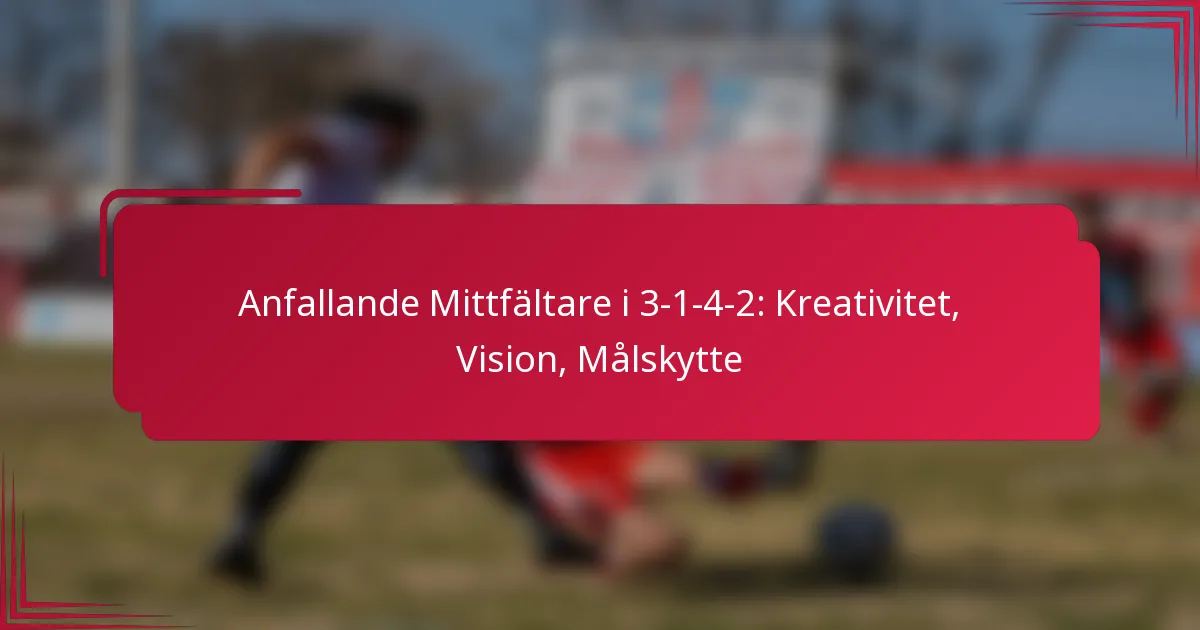You are currently viewing Anfallande Mittfältare i 3-1-4-2: Kreativitet, Vision, Målskytte