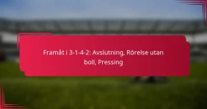 Read more about the article Framåt i 3-1-4-2: Avslutning, Rörelse utan boll, Pressing