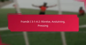 Read more about the article Framåt I 3-1-4-2: Rörelse, Avslutning, Pressing