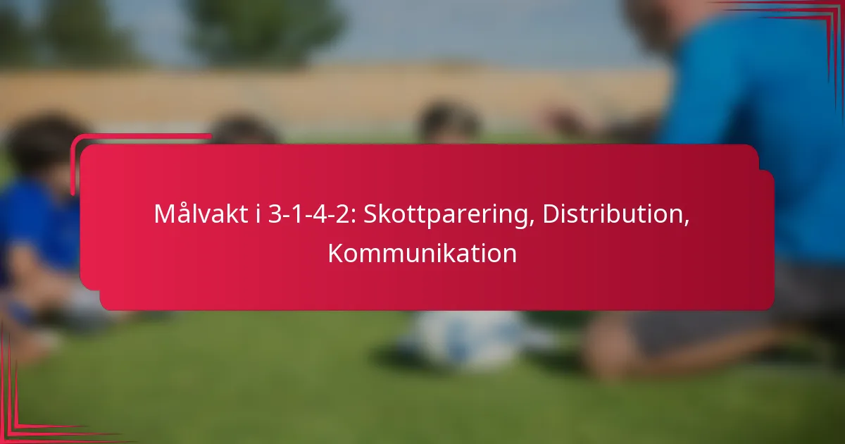 You are currently viewing Målvakt i 3-1-4-2: Skottparering, Distribution, Kommunikation