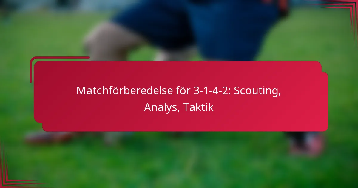 You are currently viewing Matchförberedelse för 3-1-4-2: Scouting, Analys, Taktik