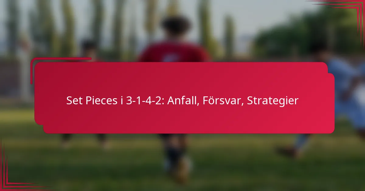 You are currently viewing Set Pieces i 3-1-4-2: Anfall, Försvar, Strategier