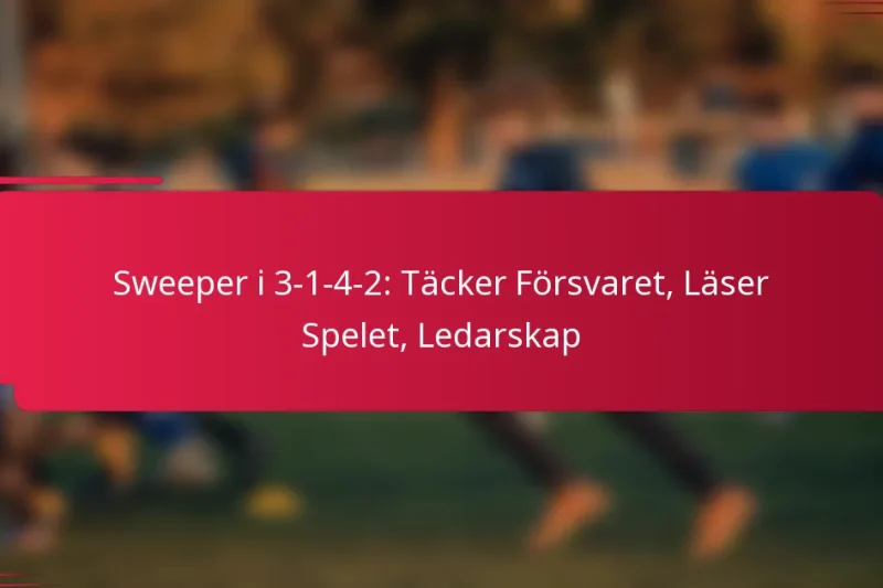 Sweeper i 3-1-4-2: Täcker Försvaret, Läser Spelet, Ledarskap