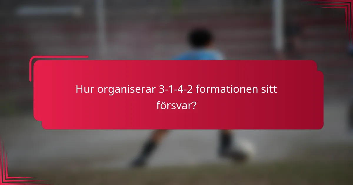 Hur organiserar 3-1-4-2 formationen sitt försvar?